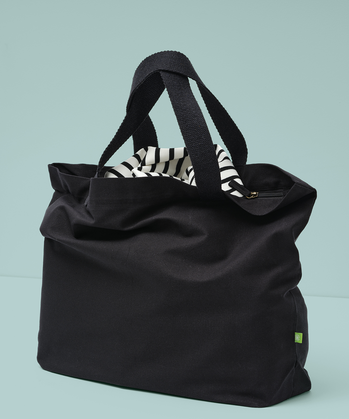 Elba organic canvas premium zip tote
