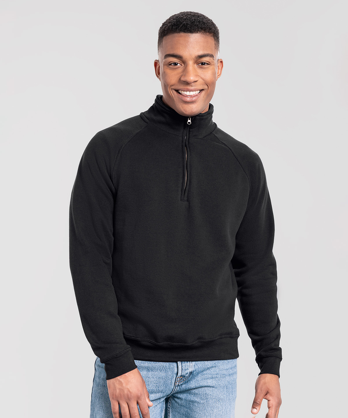 Iconic premium zip-neck sweat