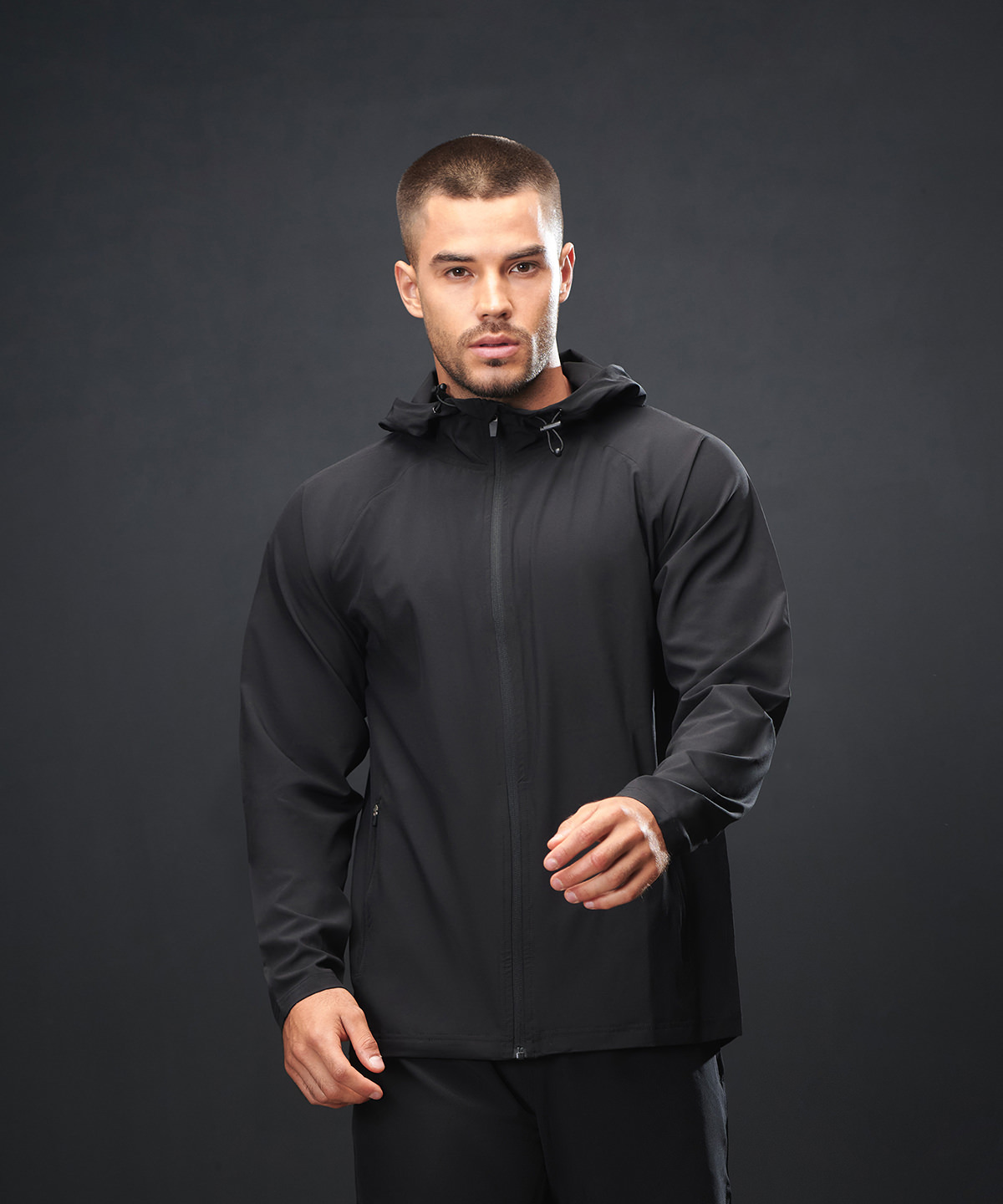 Technical zip-through hoodie