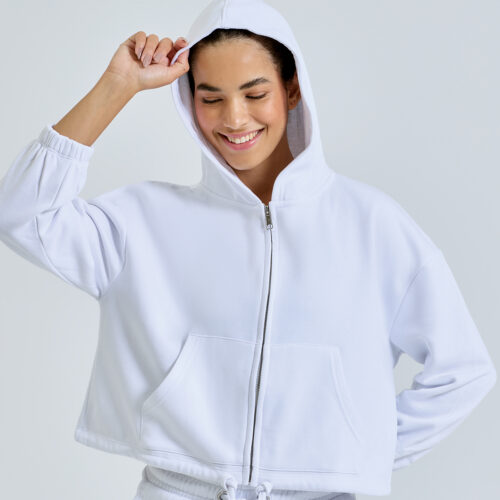 Women’s TriDri® recycled drawstring full-zip hoodie