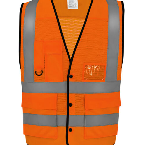 Hi-vis superior open mesh button waistcoat (HVW860)